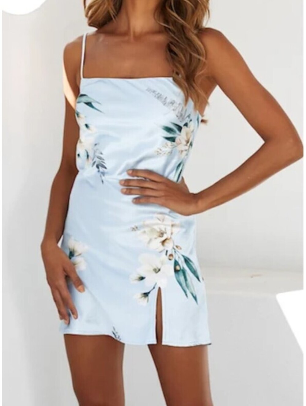 HELLO MOLLY light blue lazy afternoons mini dress sz M/6